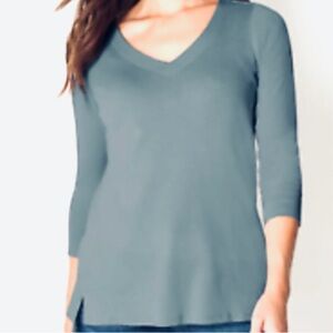 J. Jill Pima V-Neck Long Sleeve Tee Shirt